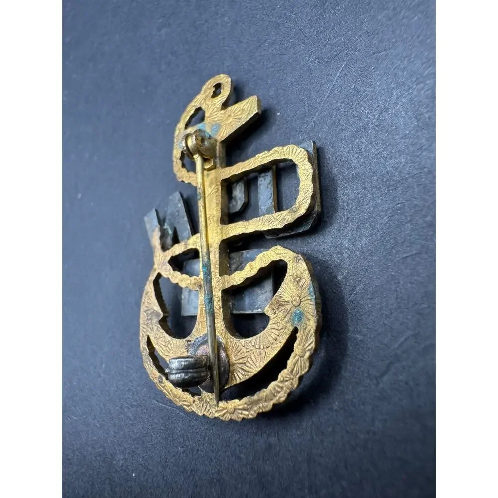 Vintage Sterling Silver 925 W/ Gold Tone WWII US Navy Son-in-Service Pin Amcraft